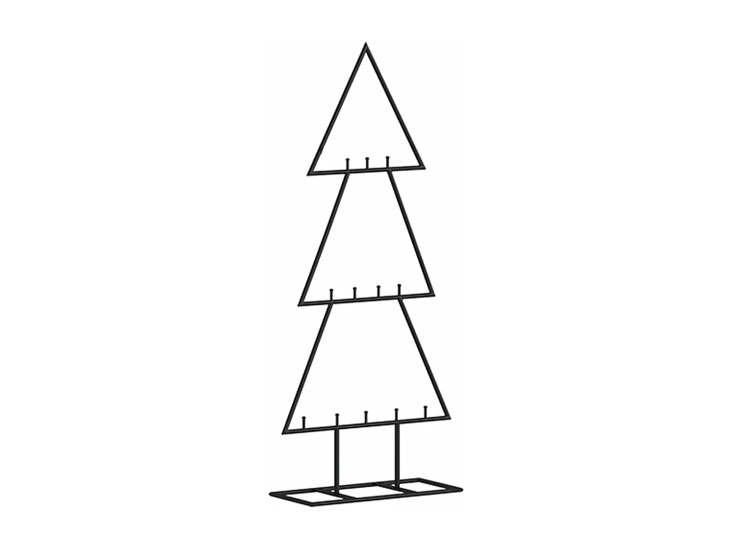 Árvore de Natal para decoração 60 cm metal preto