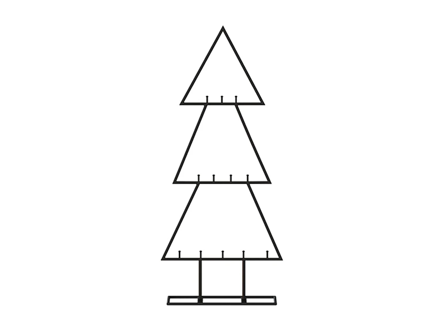 Arbre de Noël en métal pour décoration noir 60 cm