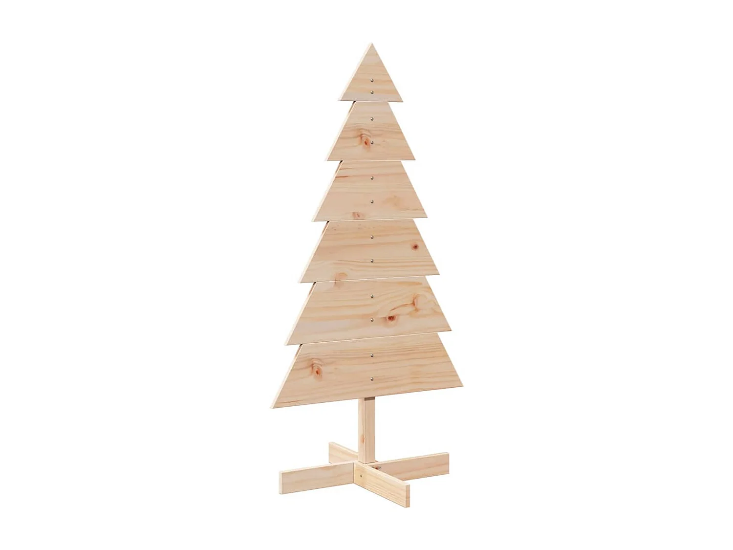 Arbre de Noël en bois pour décoration 120 cm bois massif de pin