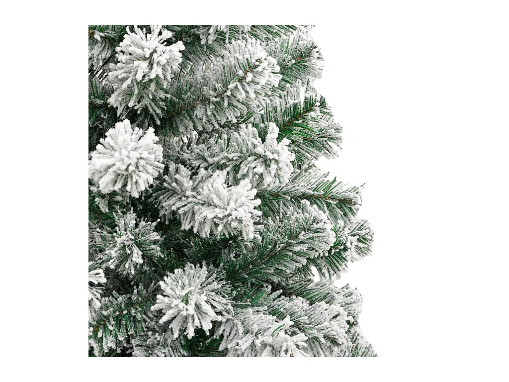 Árbol de Navidad artificial con bisagras y nieve flocada 180 cm