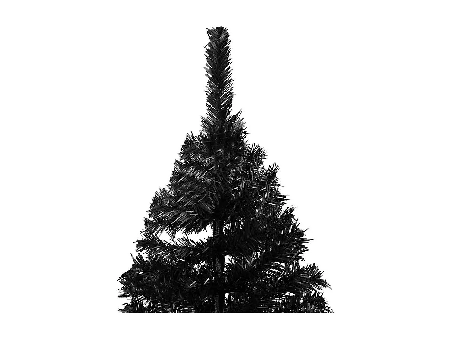 Árvore Natal artificial pré-iluminada com bolas 240cm PVC preto