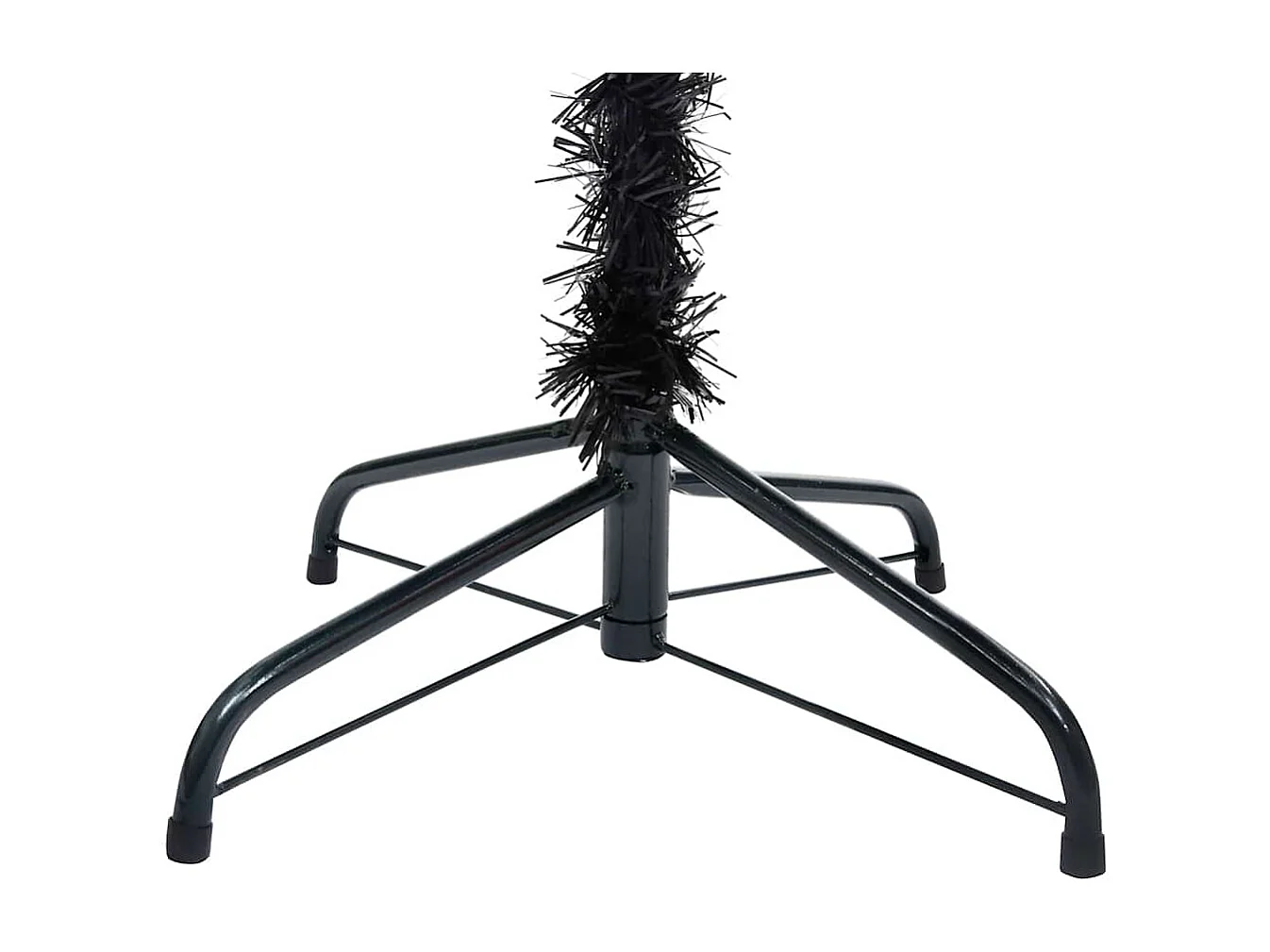 Árvore Natal artificial pré-iluminada com bolas 240cm PVC preto