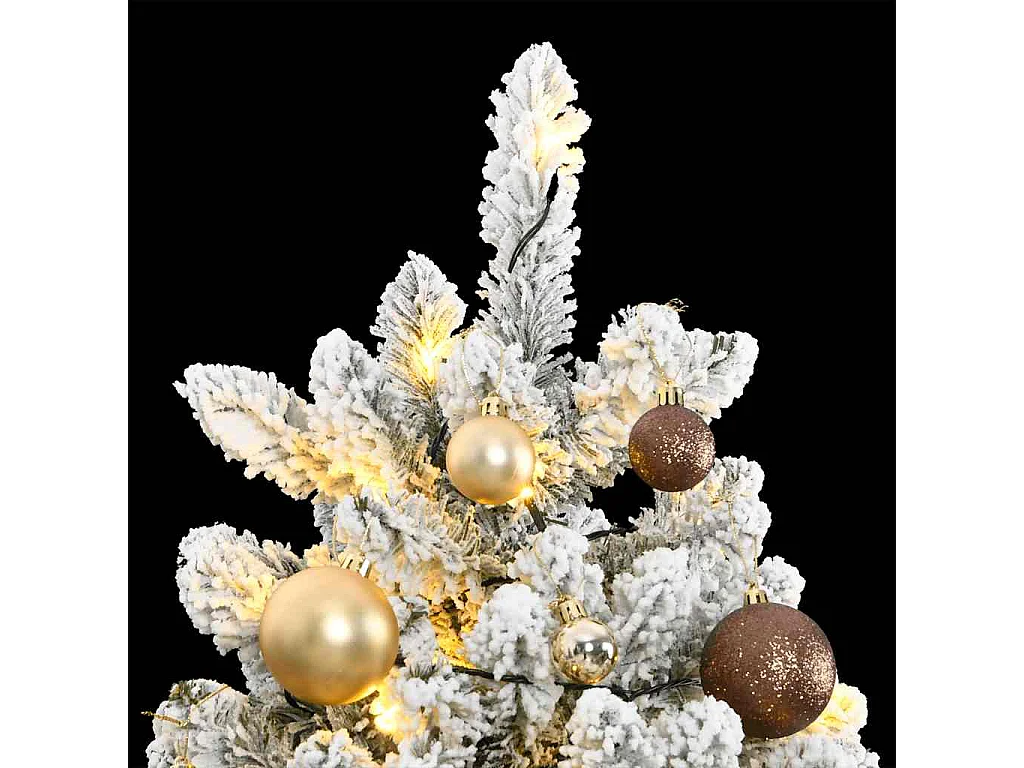 Sapin de Noël artificiel articulé 300 LED et boules 180 cm