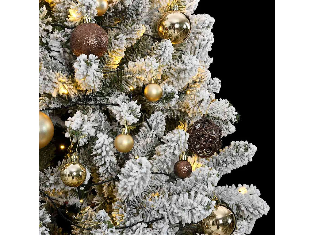 Sapin de Noël artificiel articulé 300 LED et boules 180 cm
