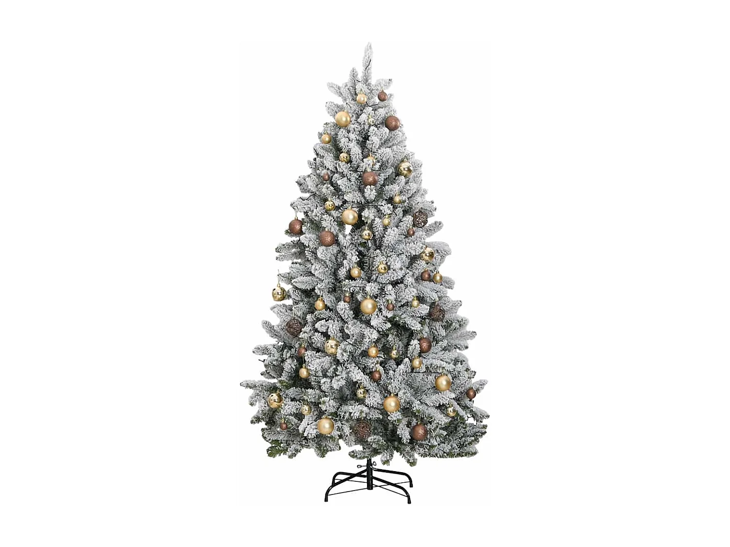 Sapin de Noël artificiel articulé 300 LED et boules 180 cm