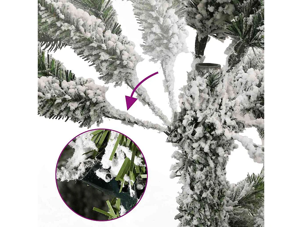 Sapin de Noël artificiel articulé 300 LED et boules 180 cm