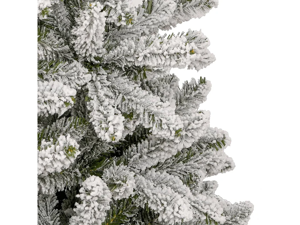 Árbol de Navidad artificial con bisagras y nieve flocada 210 cm