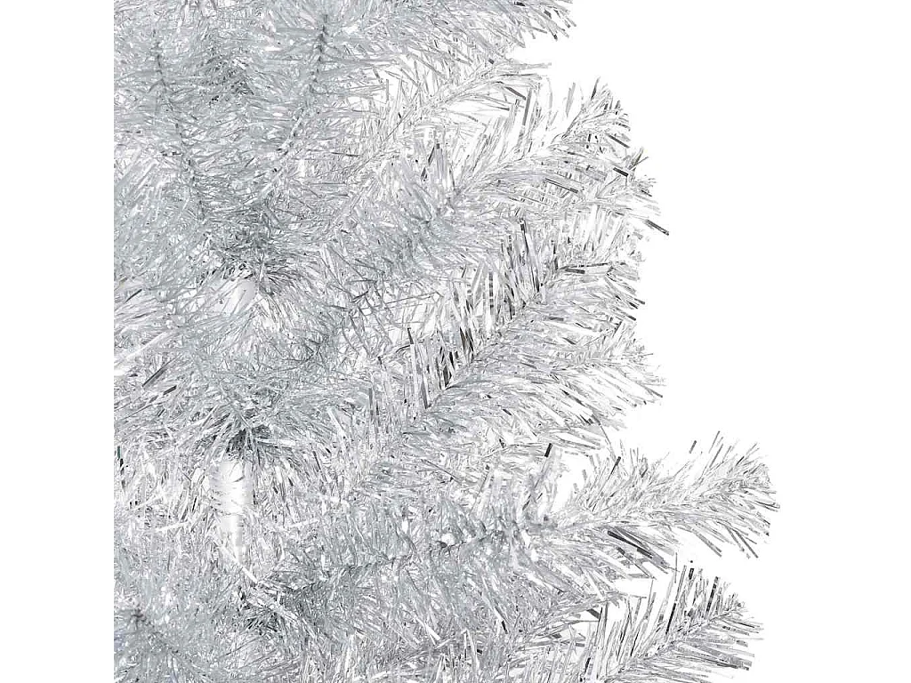 Arbre de Noël artificiel pré-éclairé/boules argenté 240 cm PET