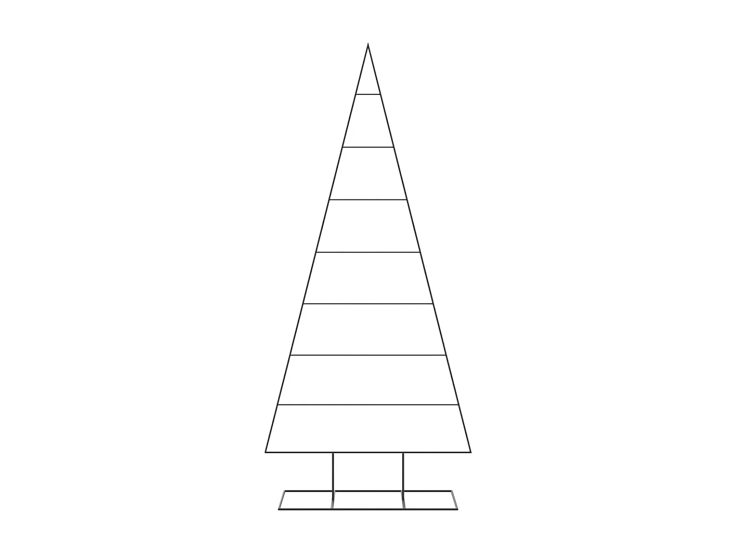 Kerstdecoratie kerstboom 210 cm metaal zwart