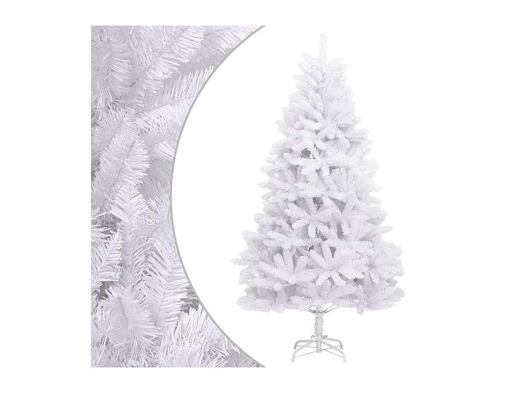 Árbol de Navidad artificial con bisagras y soporte blanco 270cm