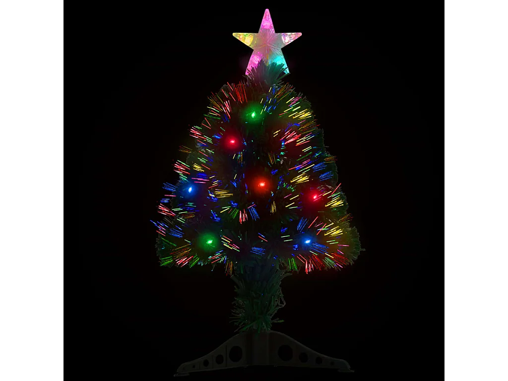 Arbre de Noël pré-éclairé avec support 64 cm fibre optique