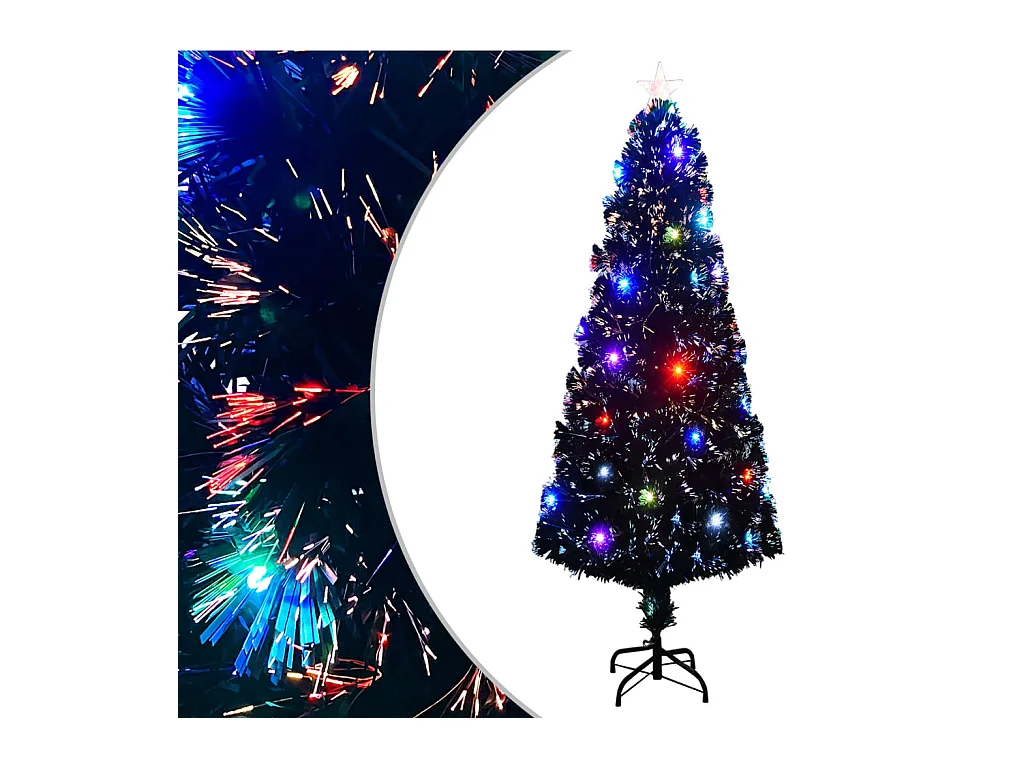 Sapin de Noël artificiel avec support/LED 240 cm fibre optique