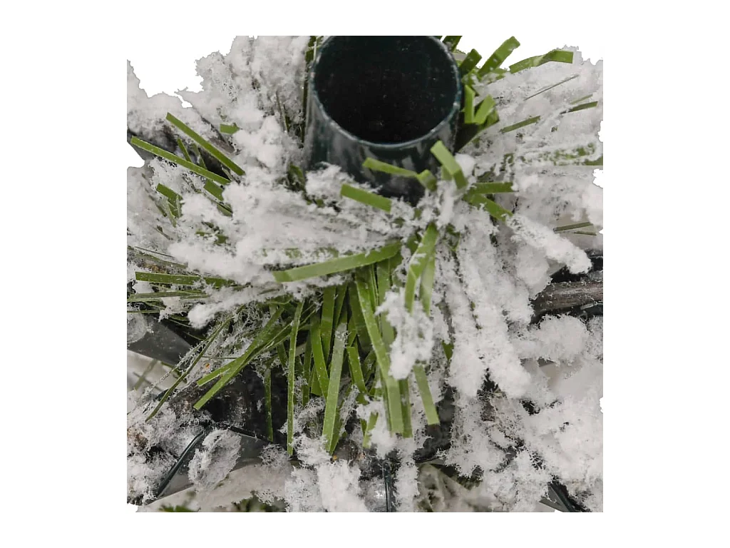 Sapin de Noël artificiel à charnières avec neige floquée 240 cm