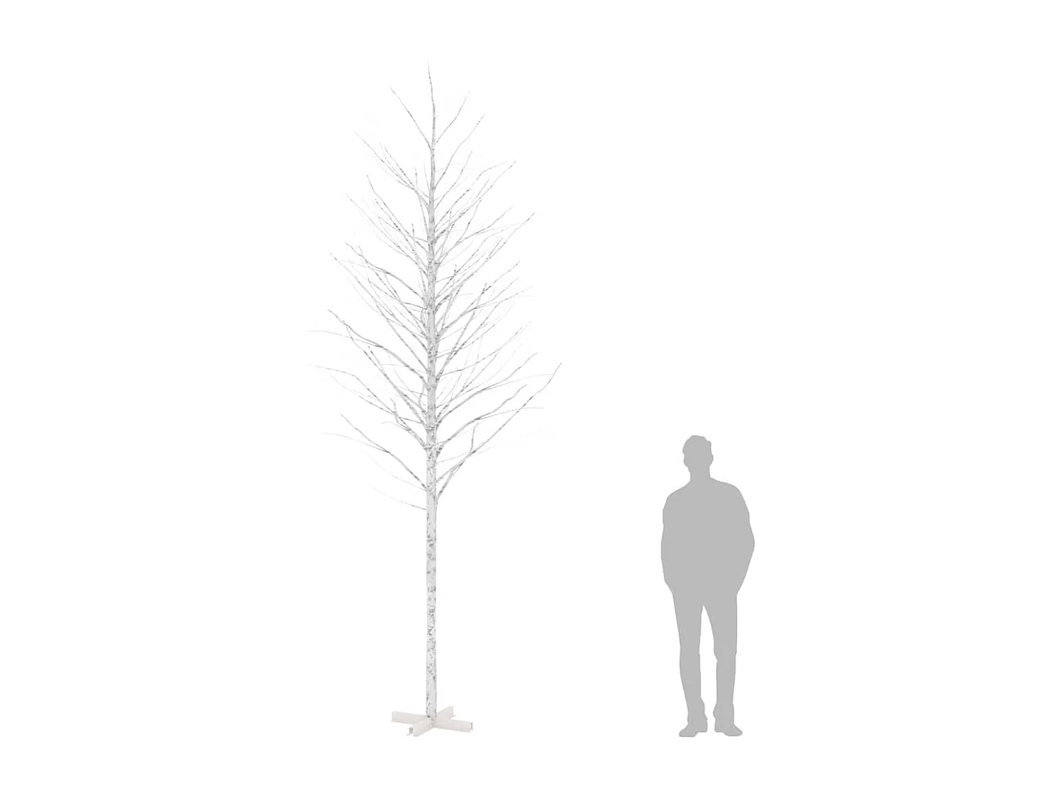 Berkenboom LED 672 LED's warmwit 400 cm wit