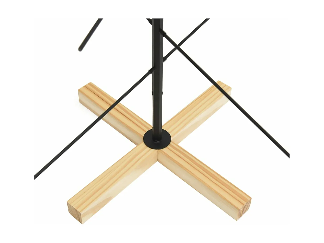 Arbre de Noël en métal avec base en bois noir 120 cm