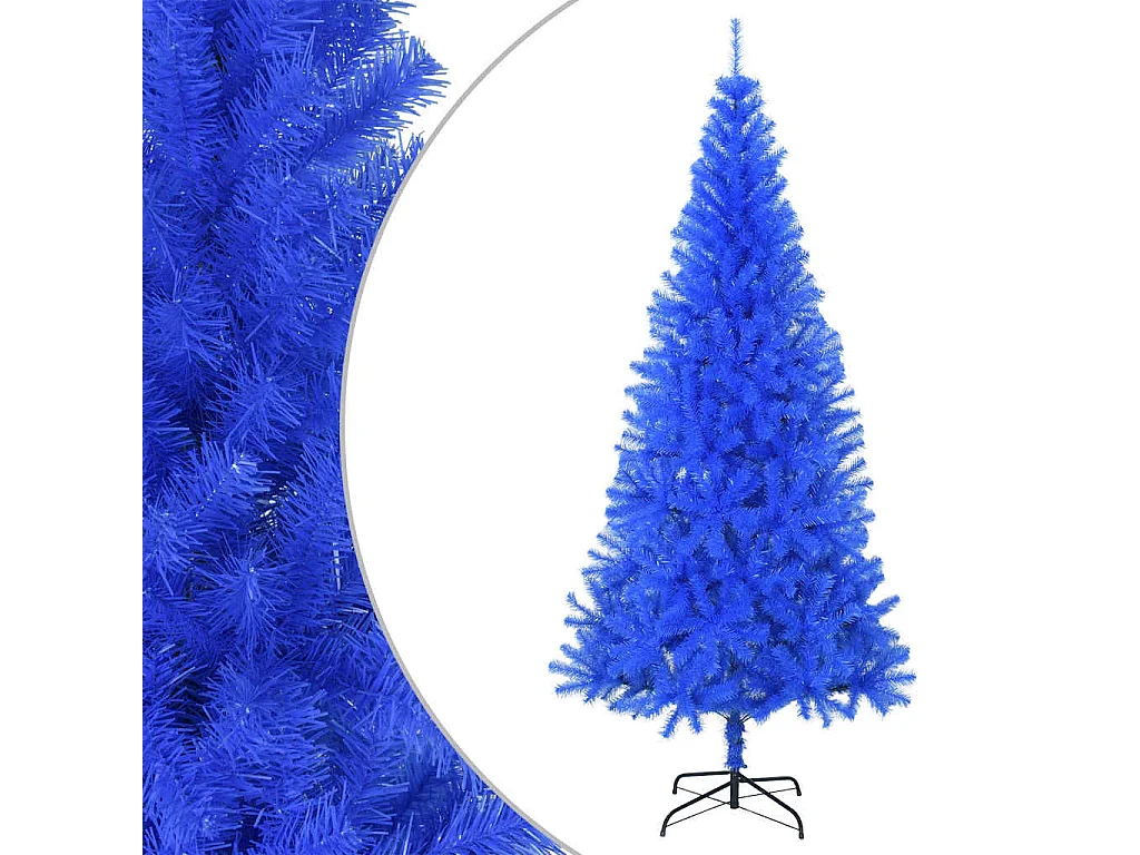 Árvore de Natal artificial com suporte 180 cm PVC azul