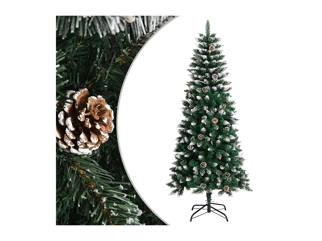 Sapin de Noël artificiel avec support Vert 150 cm PVC