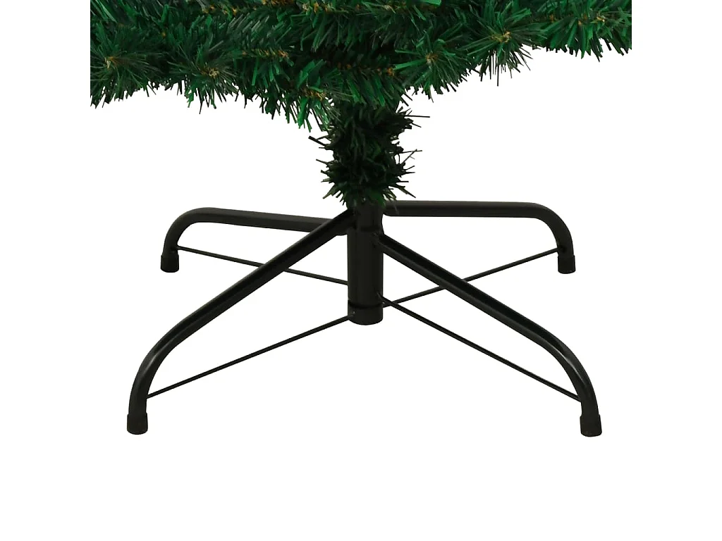 Kunstkerstboom met verlichting en standaard 150 cm PVC groen