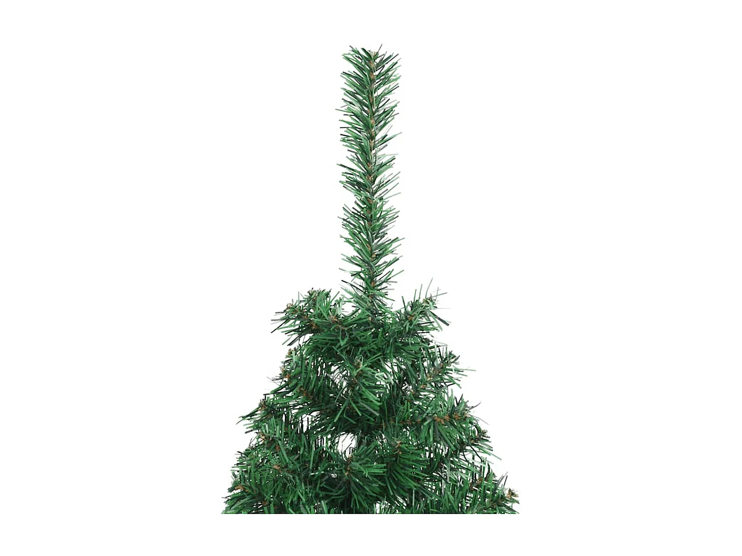 Meia árvore de Natal artificial com suporte 150 cm PVC verde