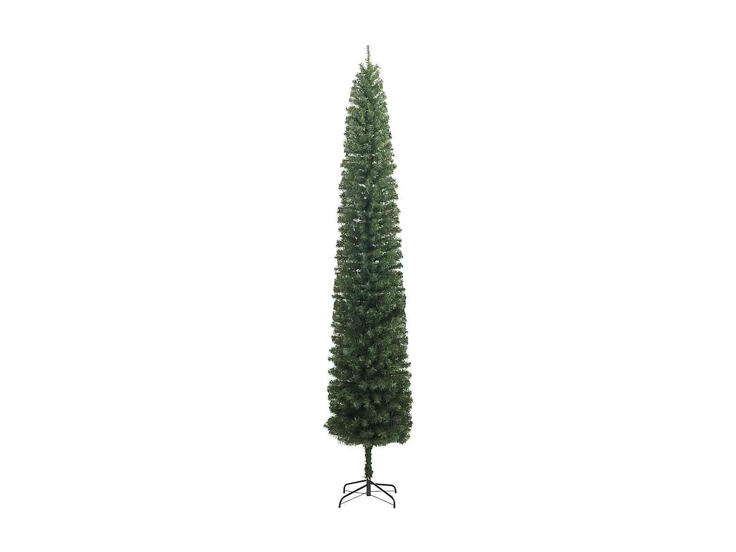 Árvore de Natal fina com suporte 270 cm PVC