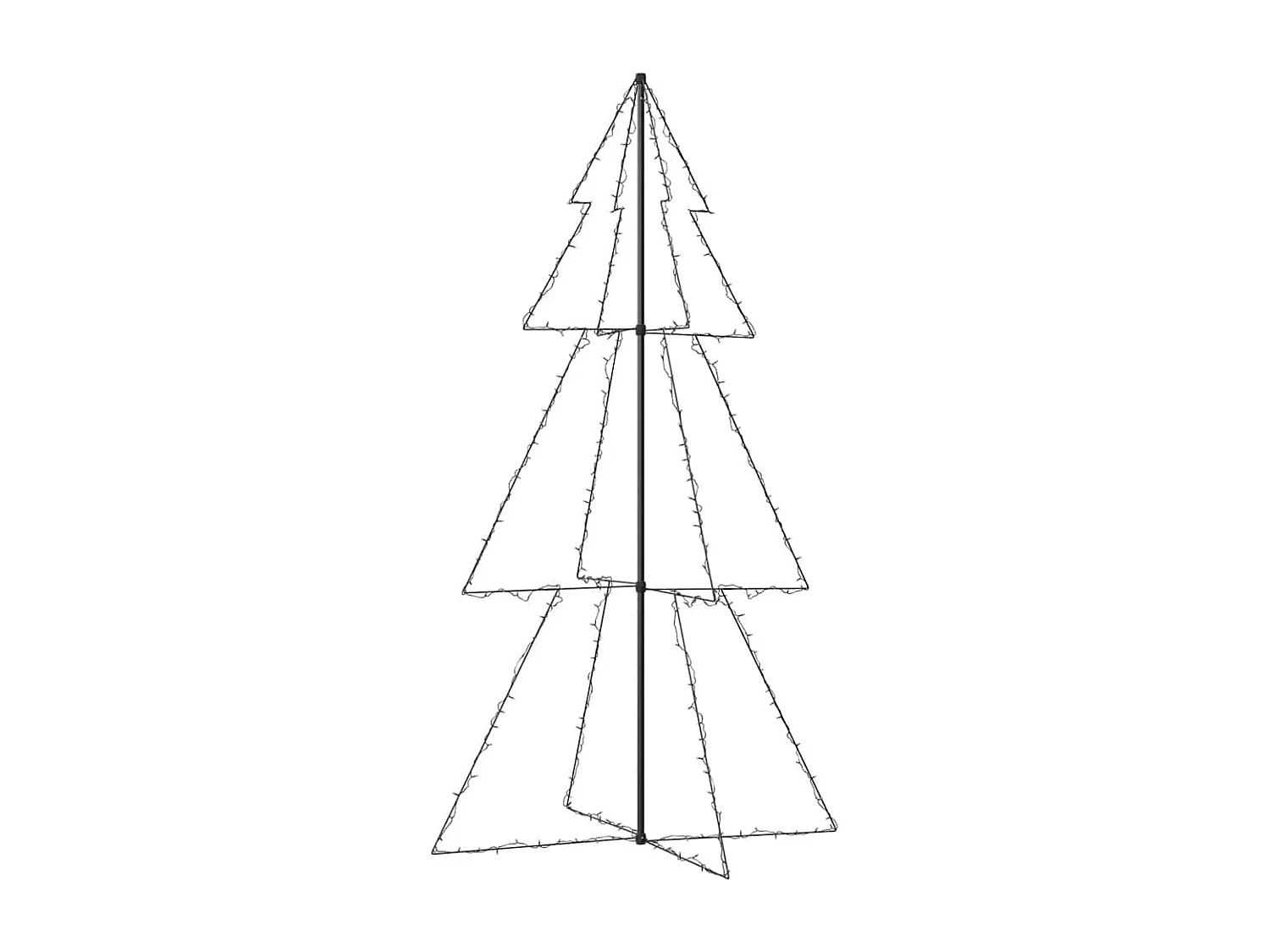 Kegelkerstboom 300 LED's binnen en buiten 120x220 cm
