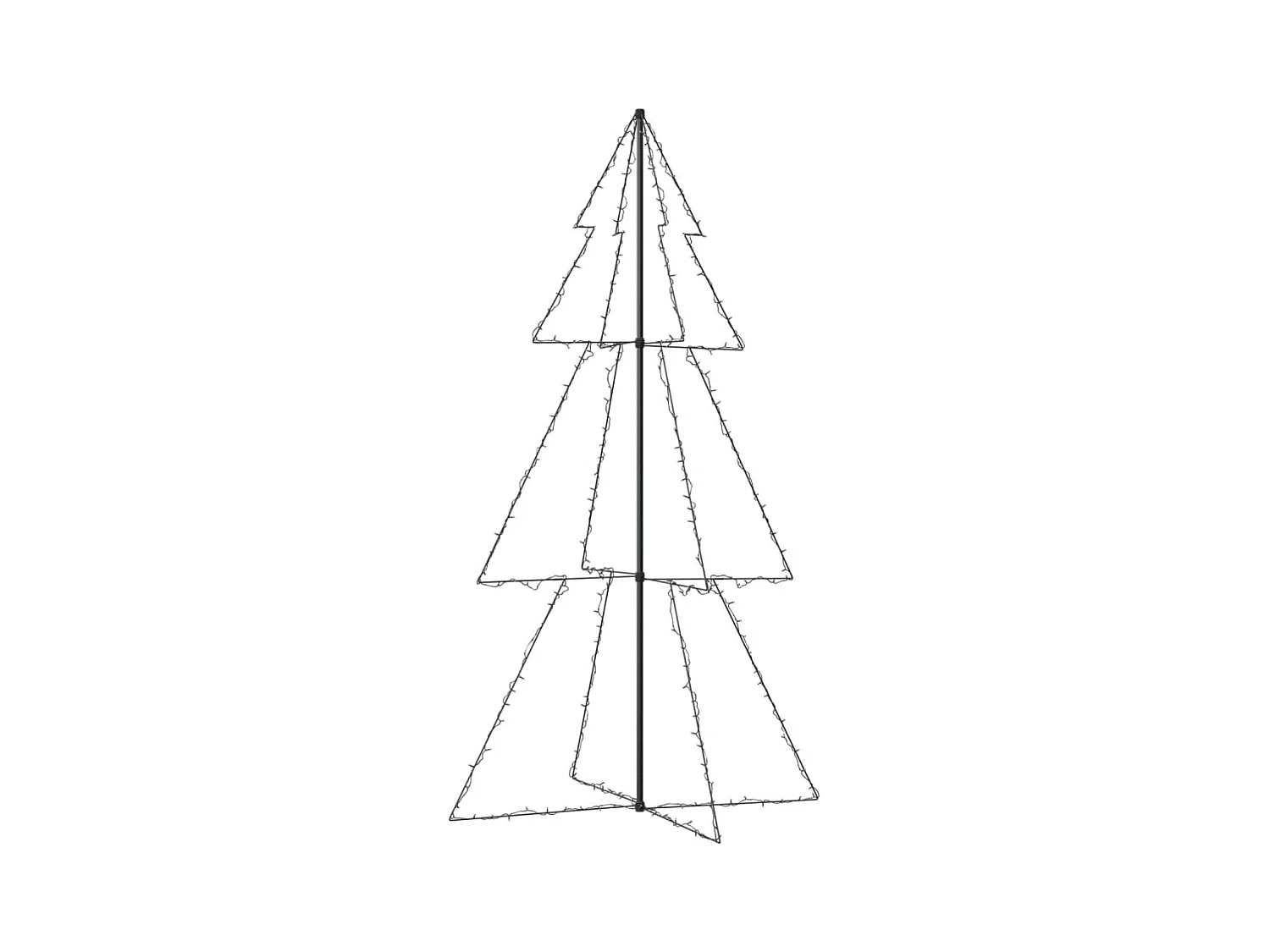 Arbre de Noël cône 300 LED d'intérieur/d'extérieur 120x220 cm