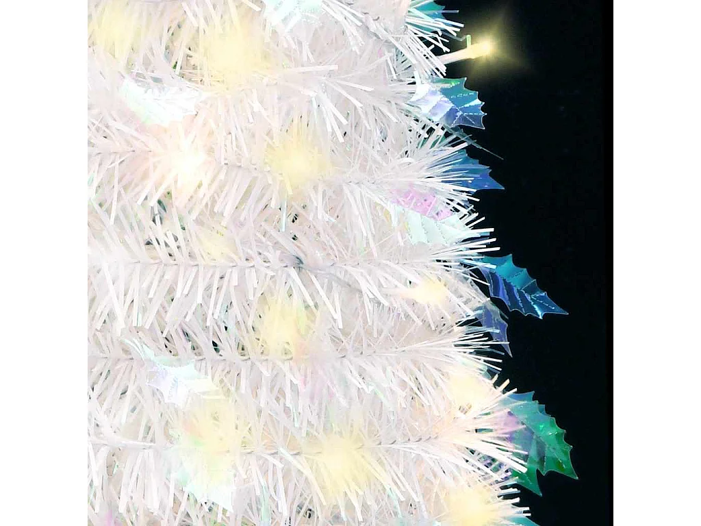Sapin de Noël artificiel escamotable 50 LED blanc 120 cm