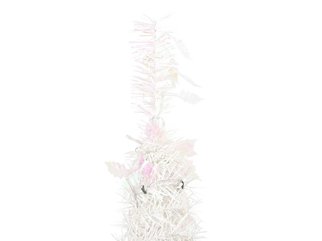 Sapin de Noël artificiel escamotable 50 LED blanc 120 cm