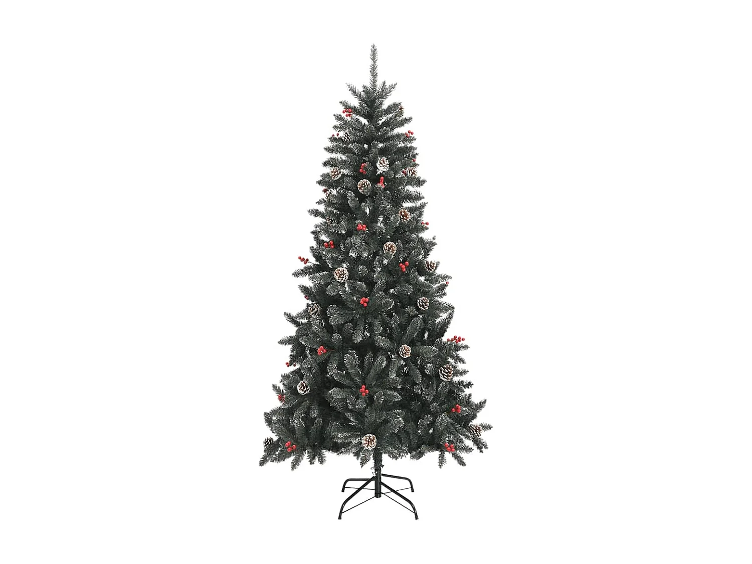 Sapin de Noël artificiel avec support Vert 210 cm PVC