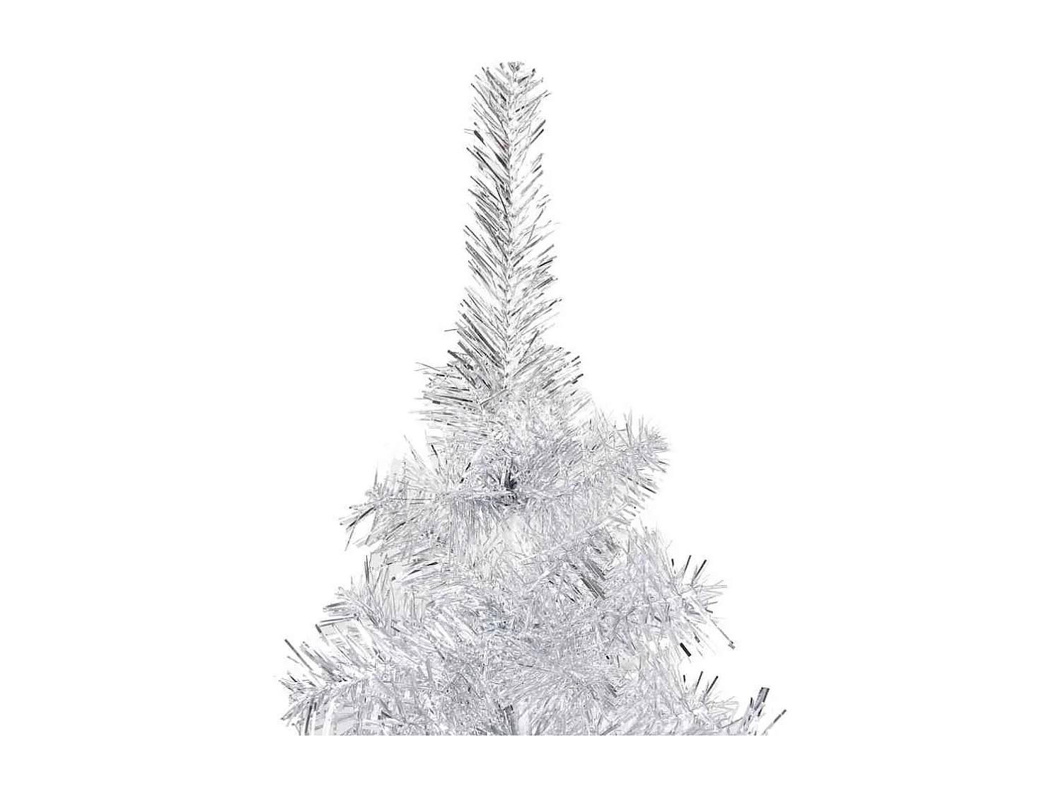 Árvore Natal artificial pré-iluminada c/bola 150cm PET prateado