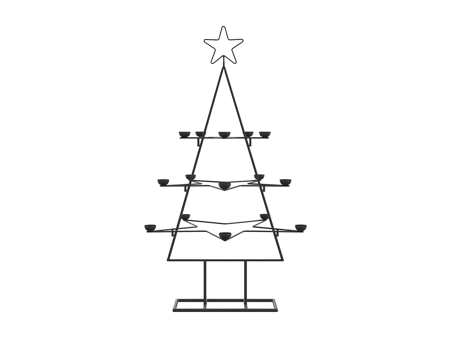 Kerstdecoratie kerstboom 105 cm metaal zwart