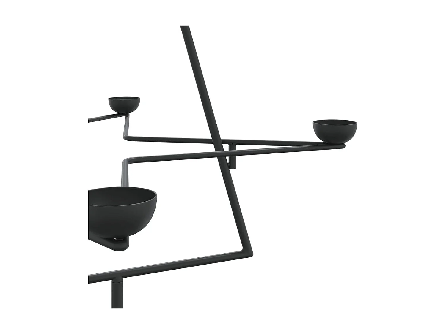 Arbre de Noël en métal pour décoration noir 105 cm