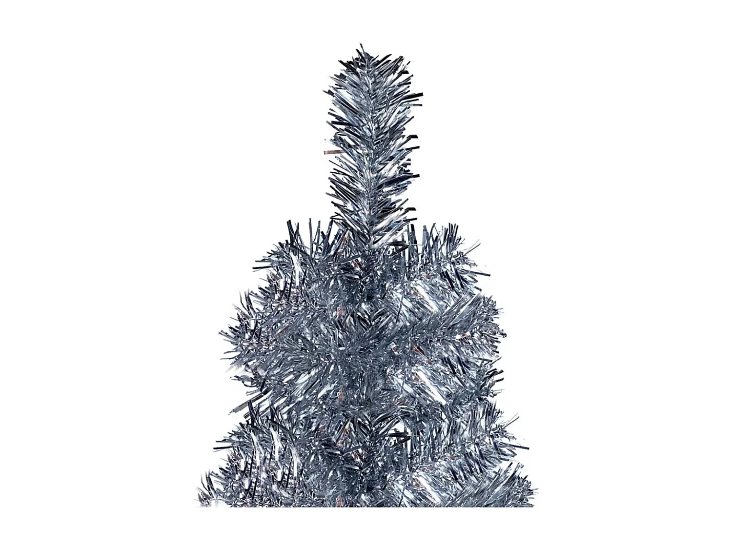 Árbol de Navidad delgado plateado 210 cm