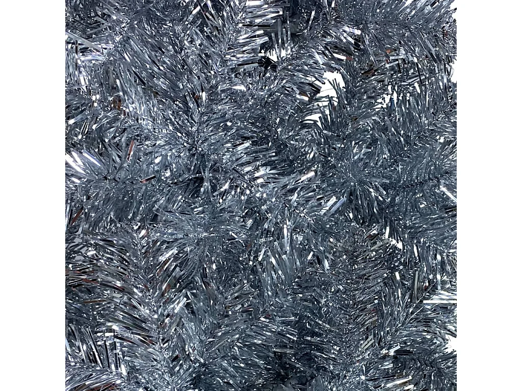 Árbol de Navidad delgado plateado 210 cm