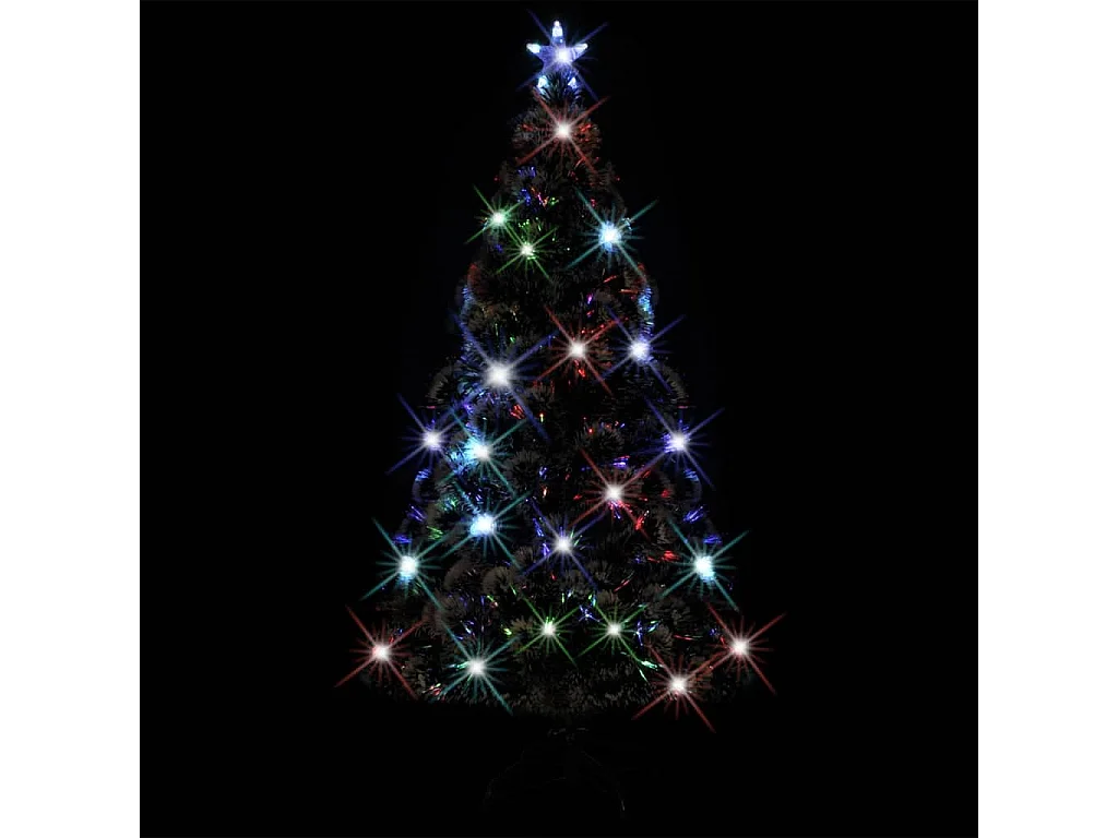 Arbre de Noël pré-éclairé avec support 180 cm fibre optique