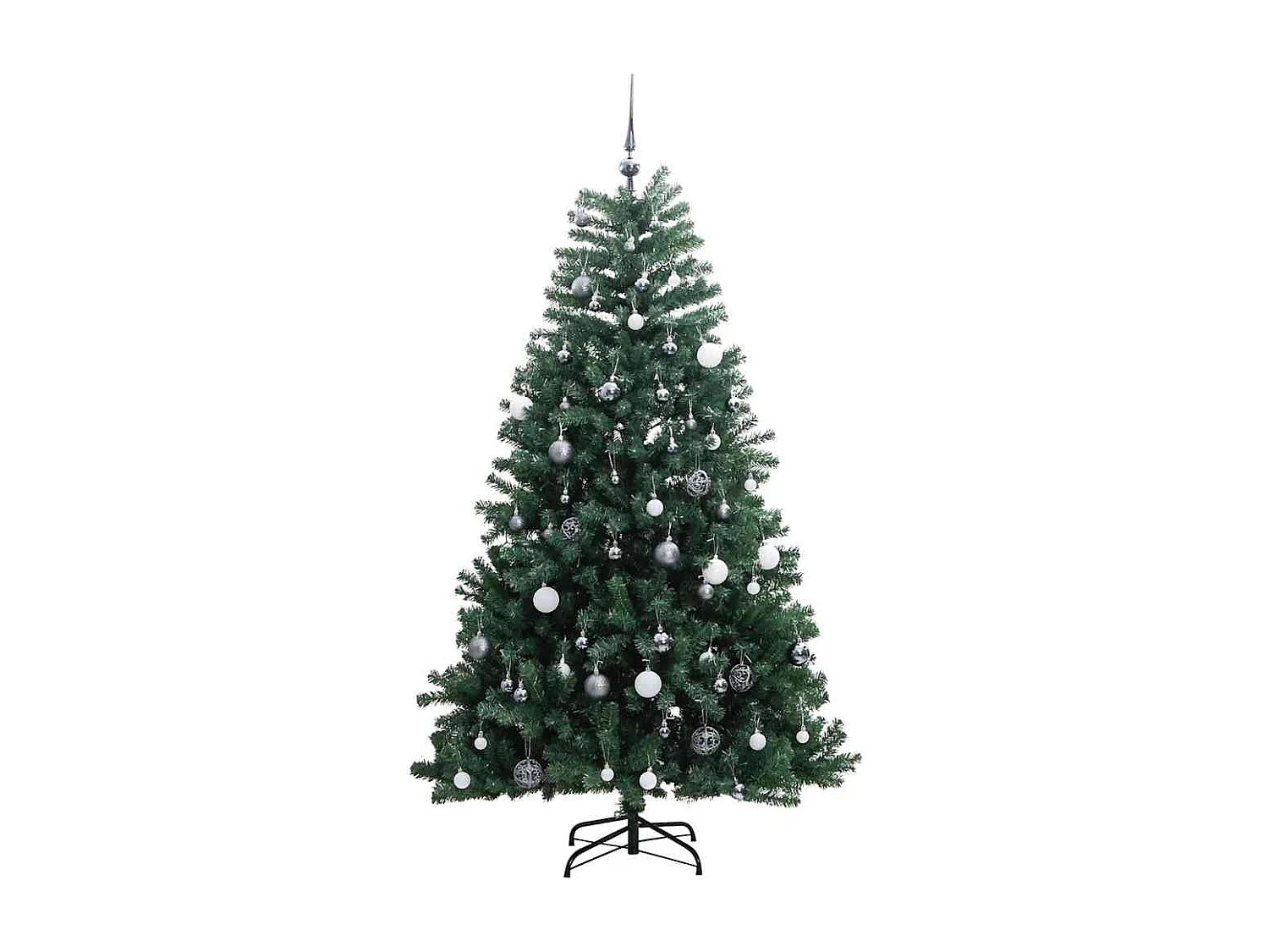 Sapin de Noël artificiel articulé 300 LED et boules 180 cm