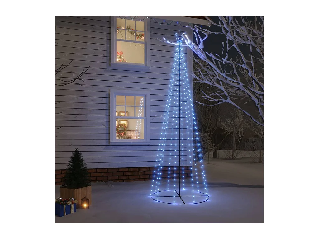 Arbre de Noël cône 310 LED Bleues 100x300 cm