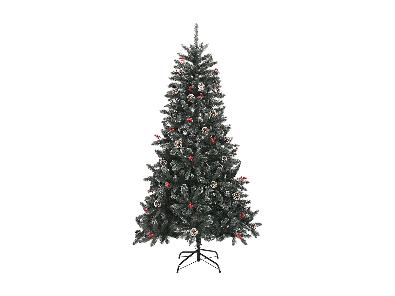 Sapin de Noël artificiel avec support Vert 180 cm PVC