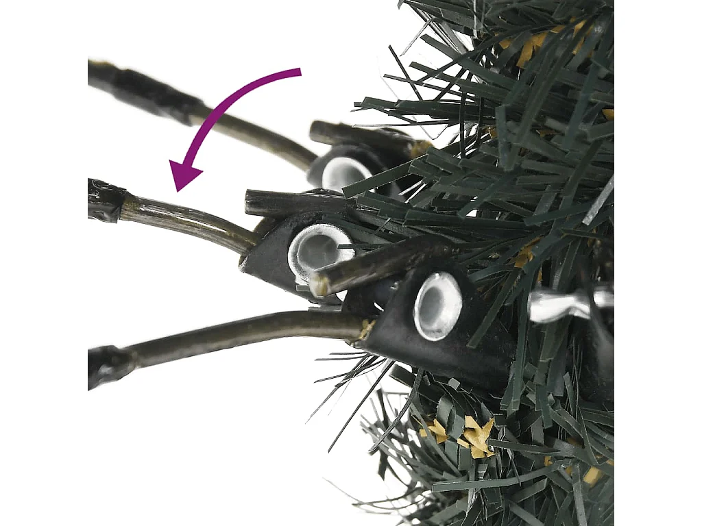 Sapin de Noël artificiel avec support Vert 180 cm PVC