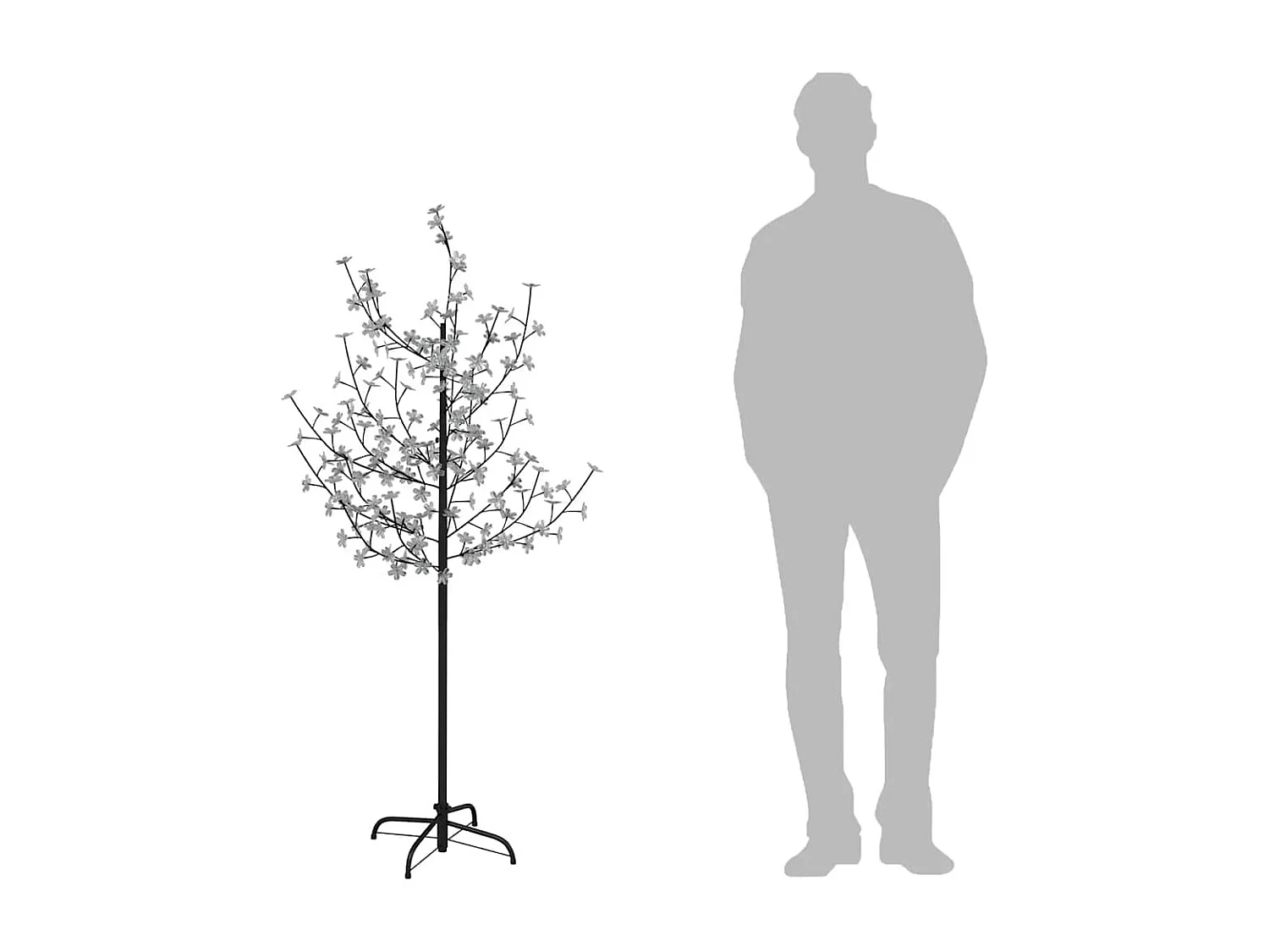 Arbre à LED fleur de cerisier 120 LED Blanc chaud 150 cm