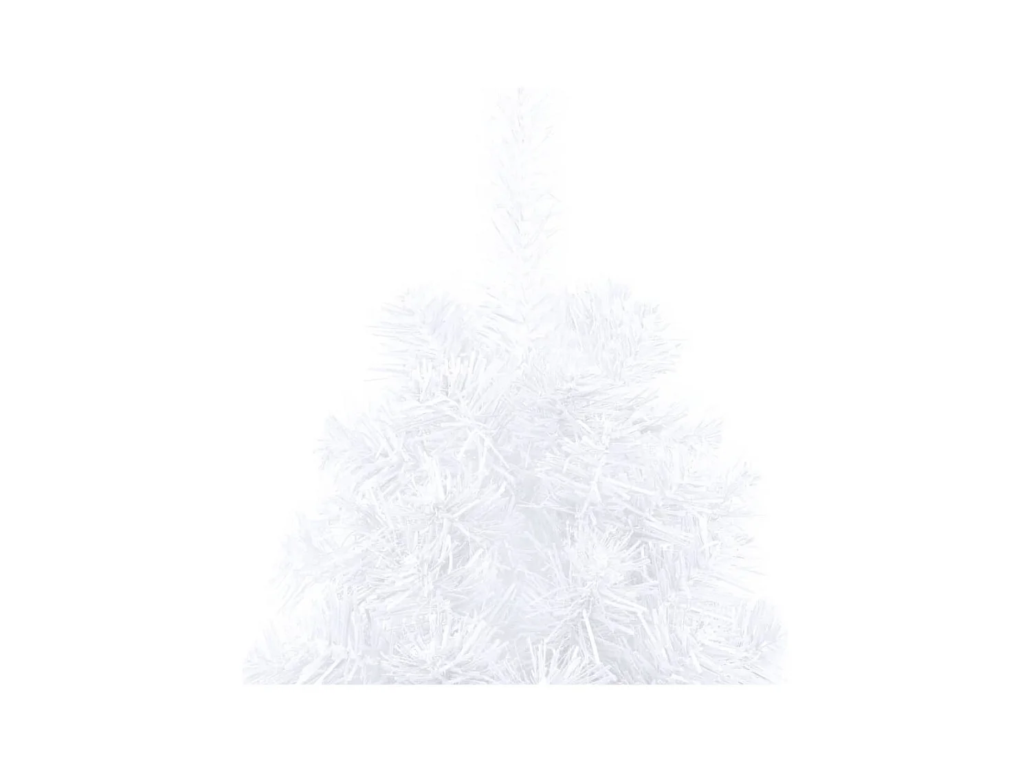 Kunstkerstboom met verlichting en kerstballen half 150 cm wit