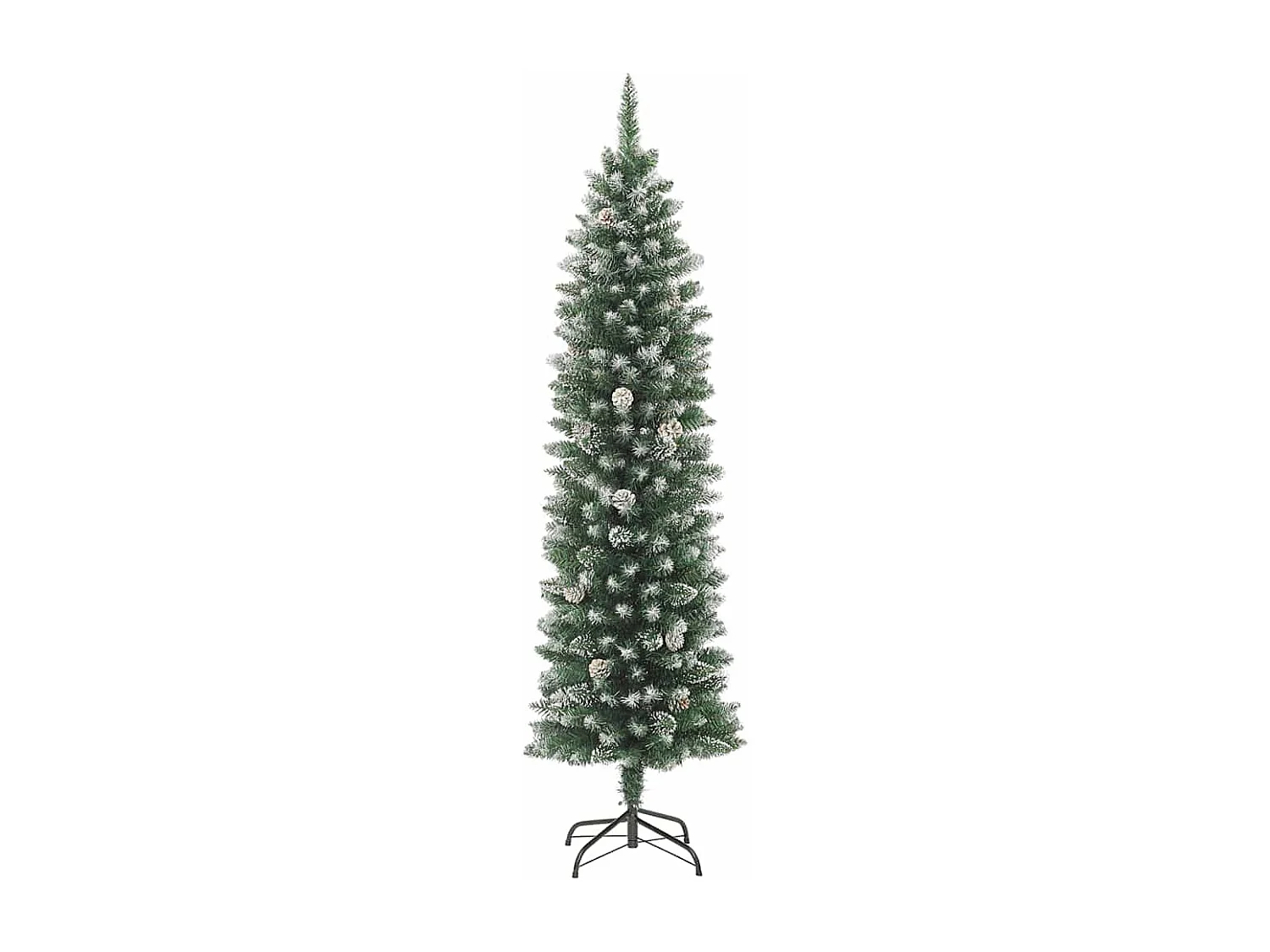 Sapin de Noël artificiel mince avec support 180 cm PVC