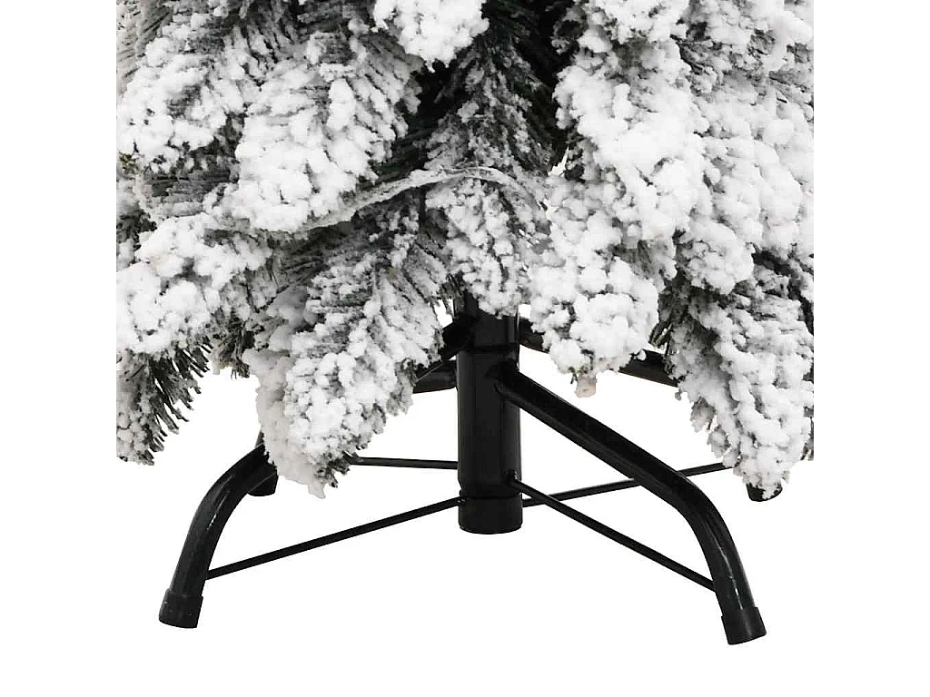 Sapin de Noël artificiel pré-éclairé avec 80 LED/neige floquée