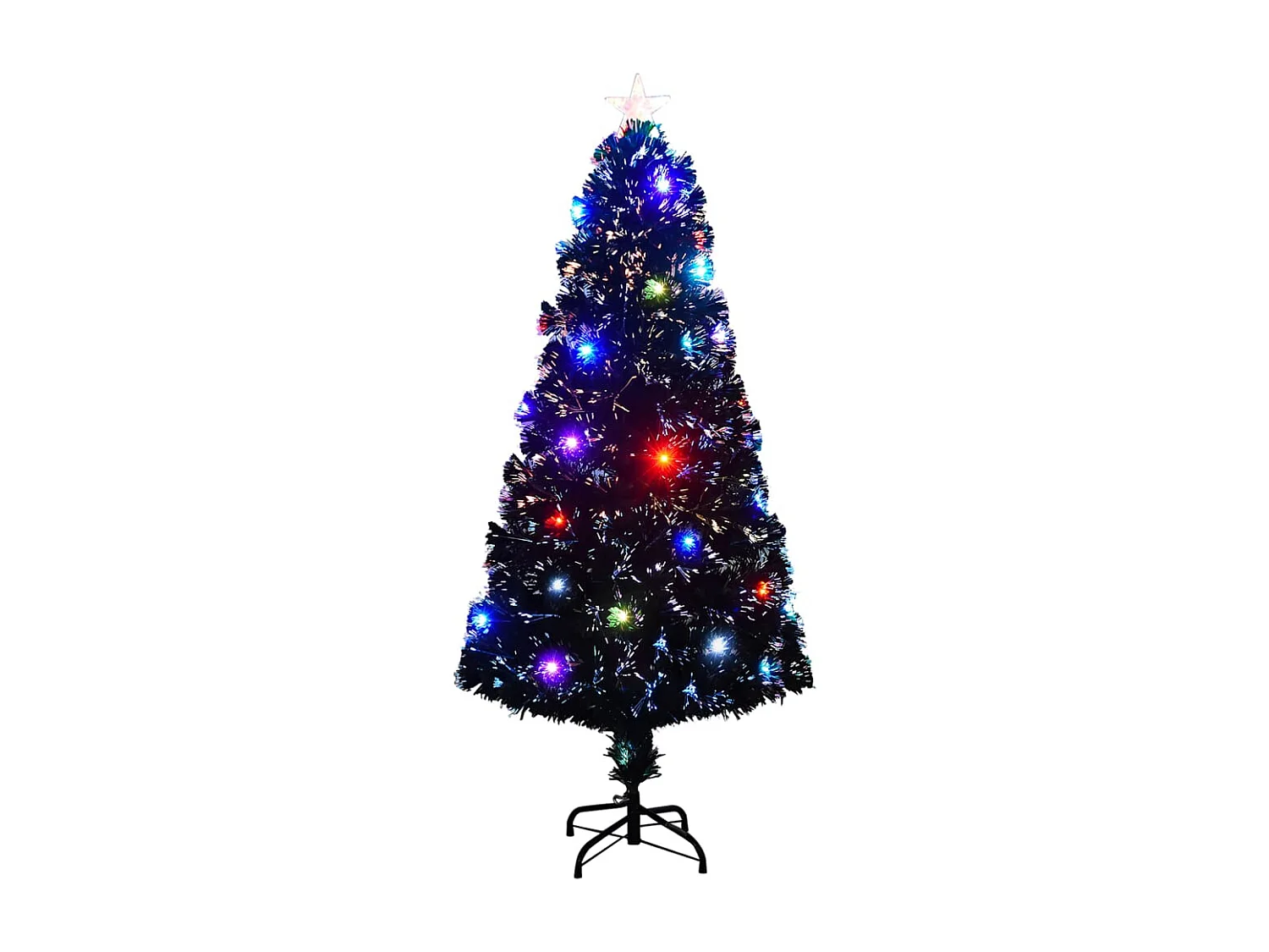 Arbre de Noël pré-éclairé avec support 150 cm fibre optique