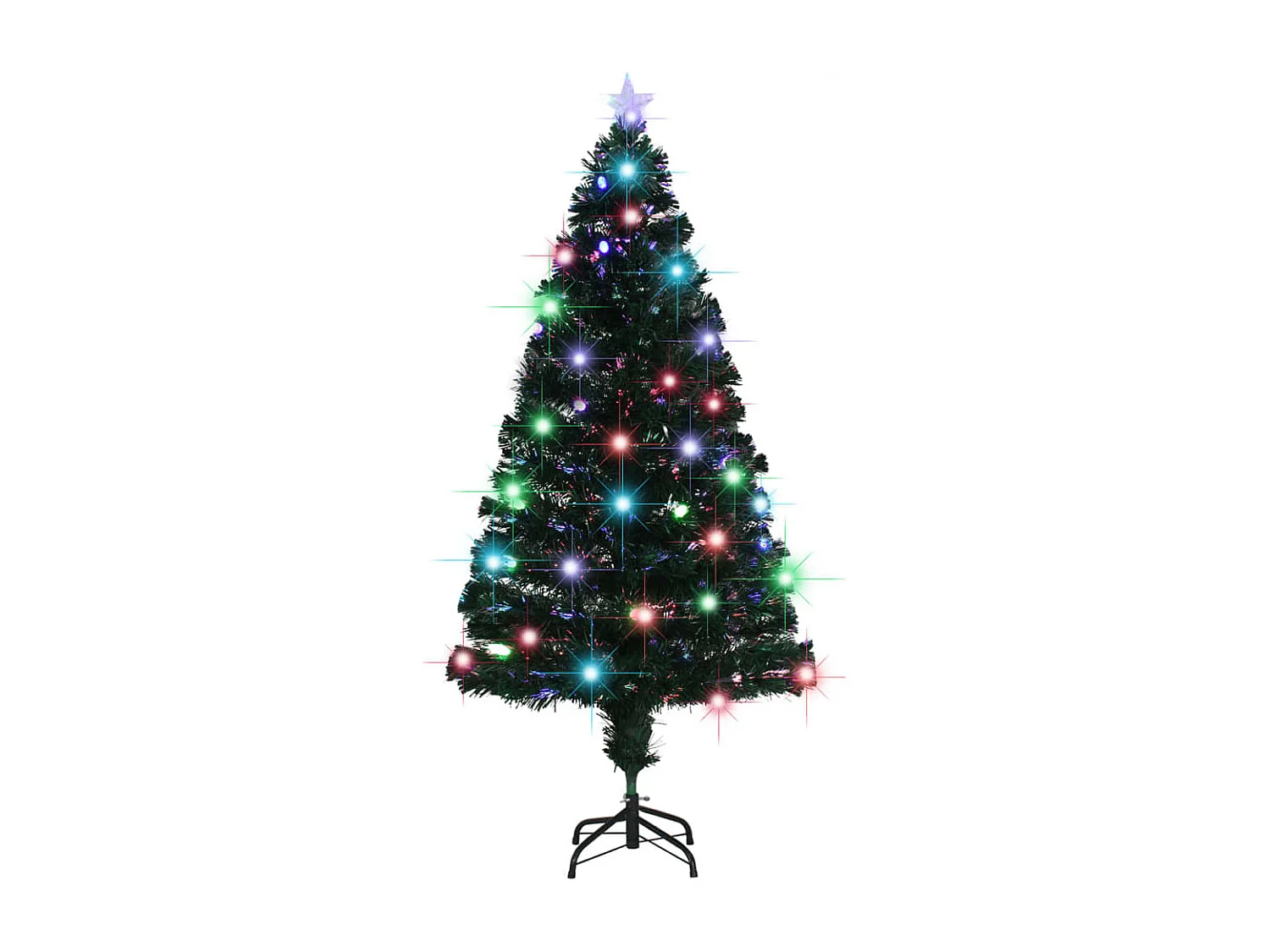 Arbre de Noël pré-éclairé avec support 150 cm fibre optique