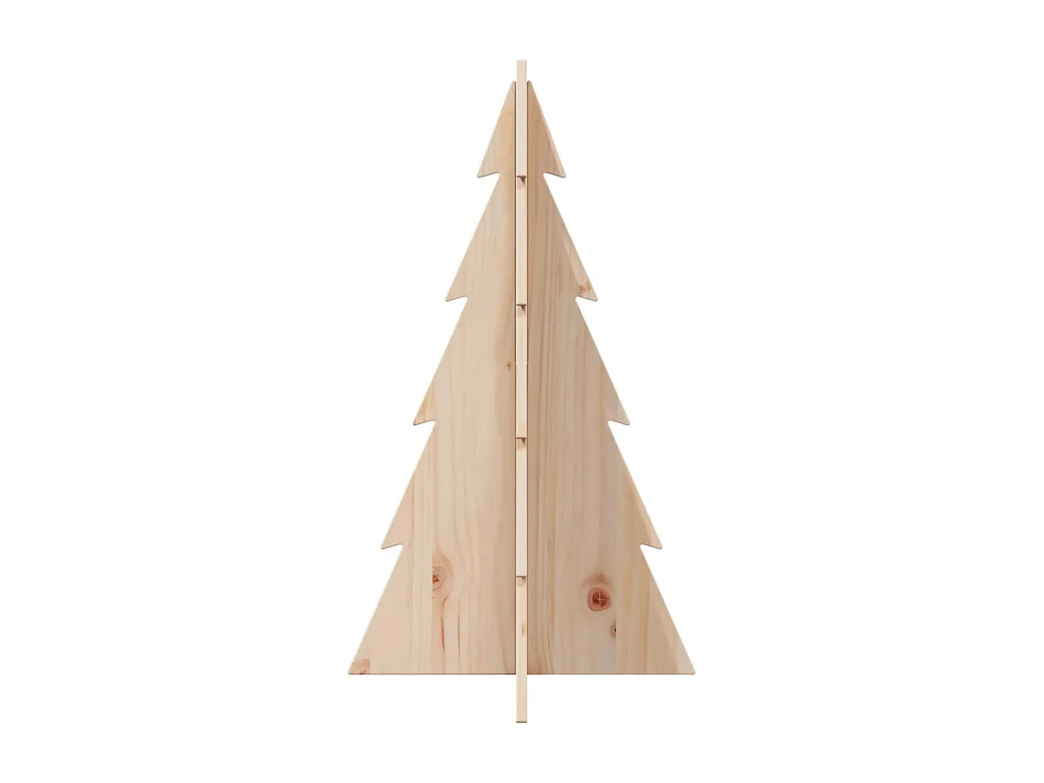 Kerstdecoratie kerstboom 80 cm massief grenenhout