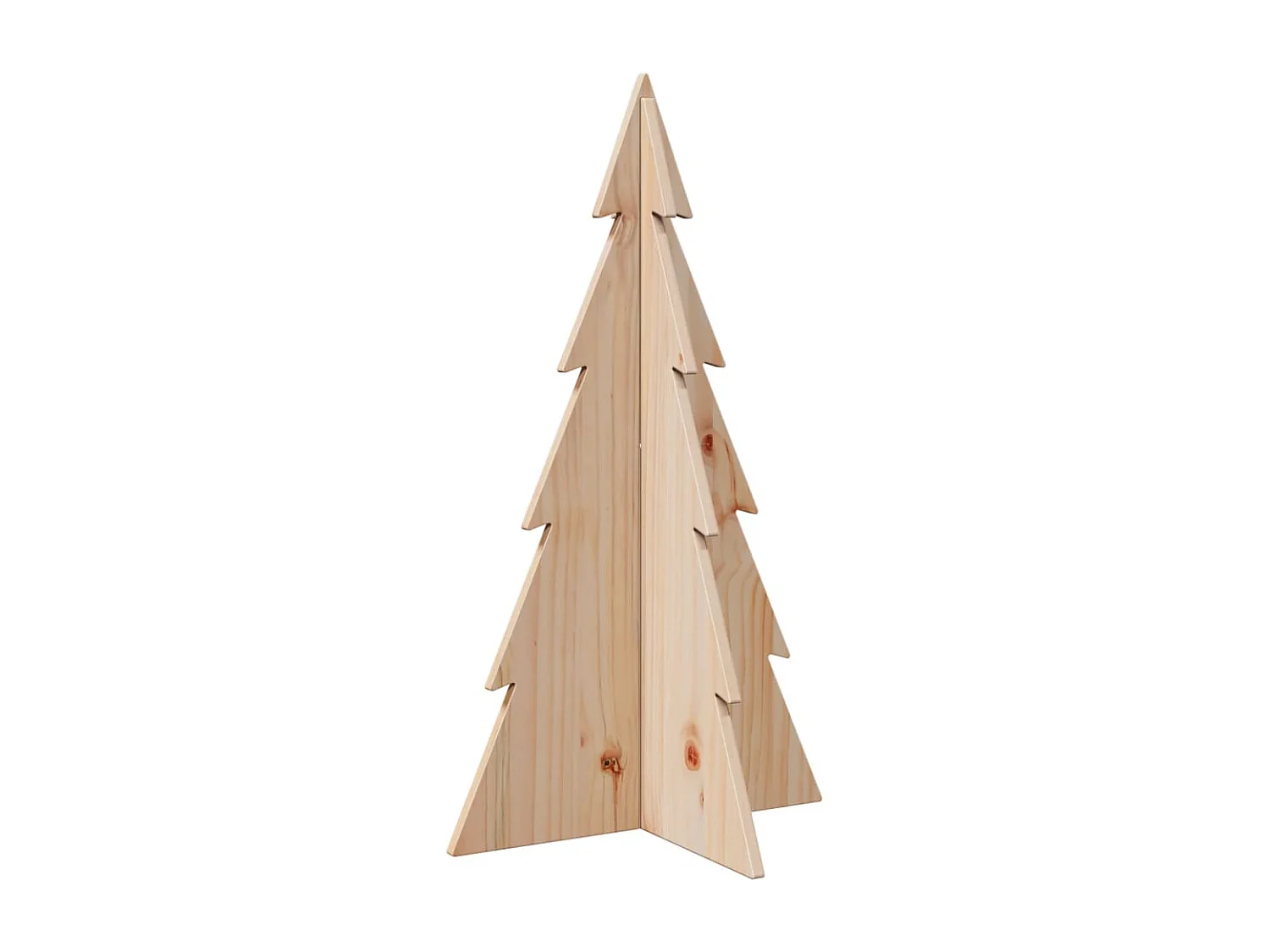 Kerstdecoratie kerstboom 80 cm massief grenenhout