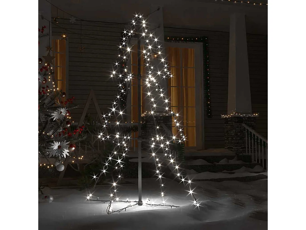 Kegelkerstboom 160 LED's binnen en buiten 78x120 cm