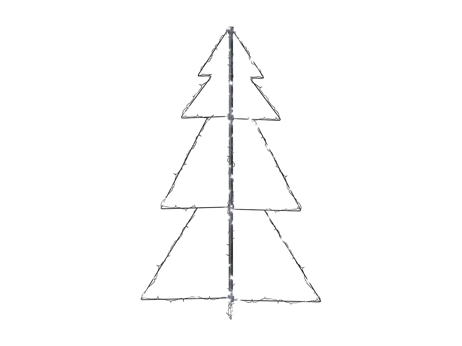 Kegelkerstboom 160 LED's binnen en buiten 78x120 cm