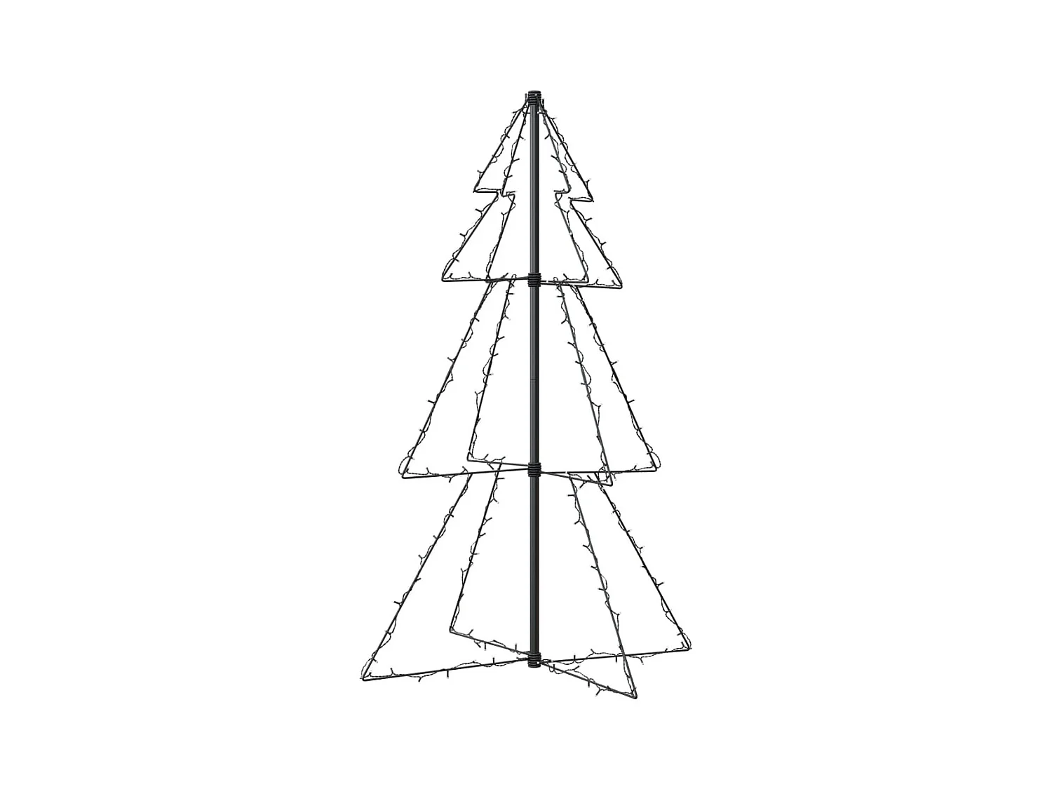 Árvore de Natal em cone 160 LEDs 78x120 cm interior e exterior